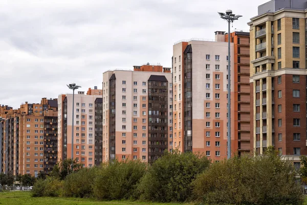 Paisaje Urbano Nueva Zona Residencial Kudrovo San Petersburgo Rusia — Foto de Stock