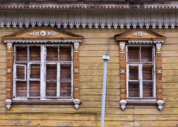 Vintage Architektur Fassade Verlassenen Holzhaus — Stockfoto