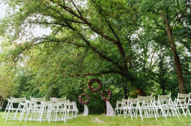 Düğün töreni mekanında Bahçe.