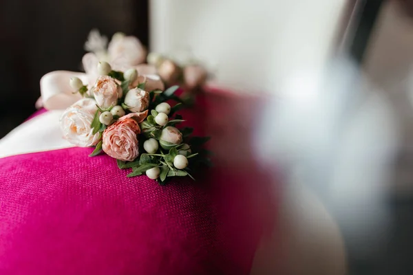 Roses Peonies Pink Background Floral Decoration Wedding Decoration High Quality — Stock Photo, Image