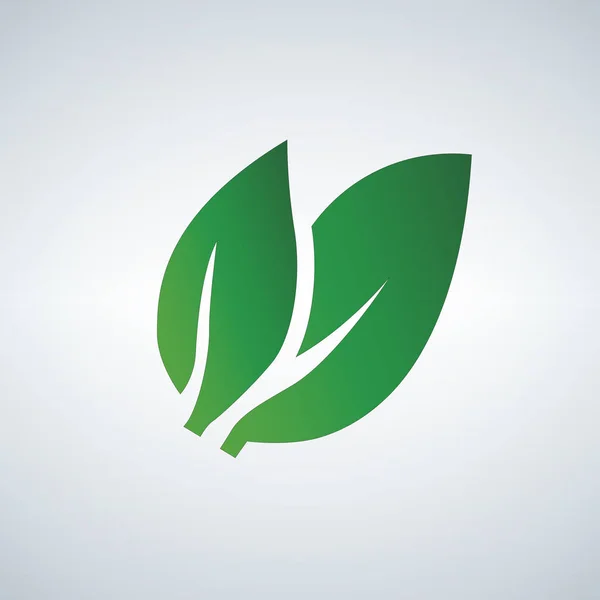 Green Leaf Pictogram Vectorillustratie Geïsoleerd Witte Achtergrond — Stockvector