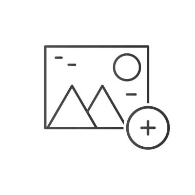 satır eklemek yeni fotoğraf kutsal kişilerin resmi, vektör illüstrasyon izole beyaz arka plan üzerinde.