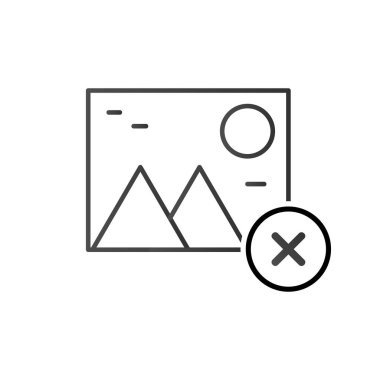 satır silme veya fotoğraf kutsal kişilerin resmi, vektör illüstrasyon izole beyaz arka plan üzerinde kaldırma