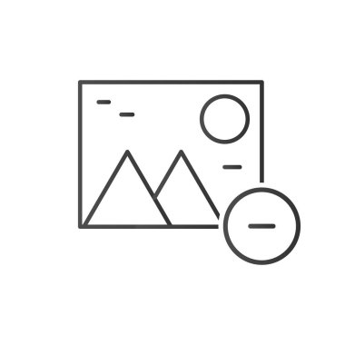 satır silme veya fotoğraf kutsal kişilerin resmi, vektör illüstrasyon izole beyaz arka plan üzerinde kaldırma