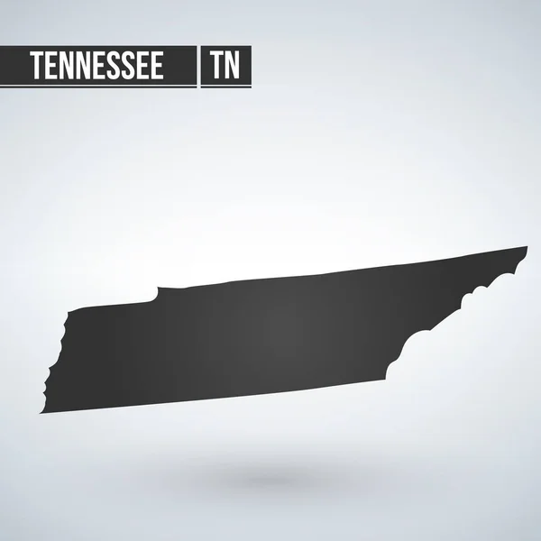 Mapa amerického státu Tennessee vektorové ilustrace — Stockový vektor