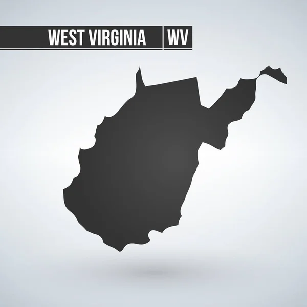 Kaart van de Amerikaanse staat West Virginia vectorillustratie — Stockvector