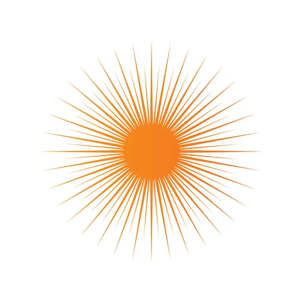 Sun burst, star burst sunshine. Radiating from the center of thin beams, lines. Vector illustration. Design element for logo, signs. — Stock Vector