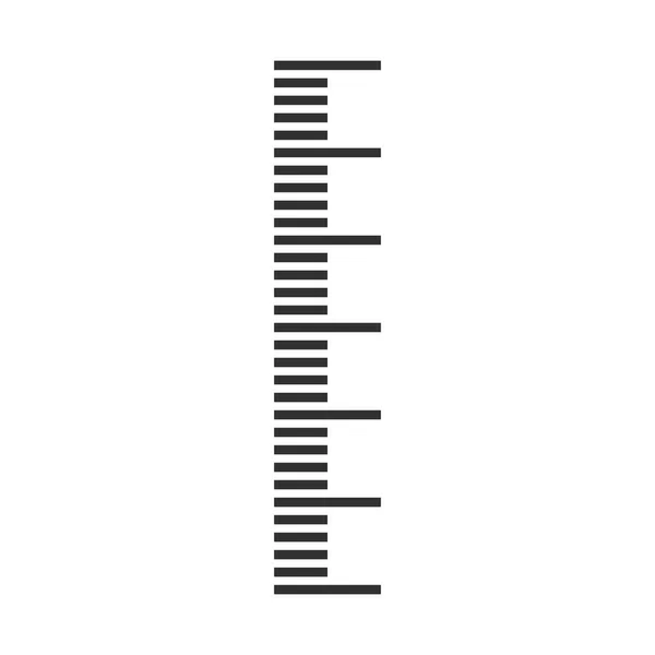Het meten van schaal, aantekeningen voor linialen in verticale positie. Vectorillustratie. — Stockvector