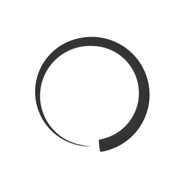 Preloader, arabellek şekil sembolü. Solan daire. min max görsel metre. Beyaz arka plan üzerinde izole vektör çizim