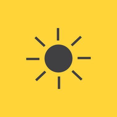 Siren flash simgesi, vektör illüstrasyon izole sarı zemin üzerine