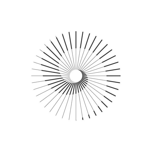 Güneş Sarmal Logosunu Görmeniz Gerekir Basit Stilize Sembolü Vektör Çizim — Stok Vektör