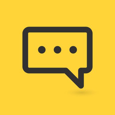 Vektör ileti simgesi. Konuşma balonu kavramları. Modern işaretleri, anahat koleksiyonu, Web siteleri, web tasarım, mobil uygulaması, infographics için basit ince çizgi simge simgeler.