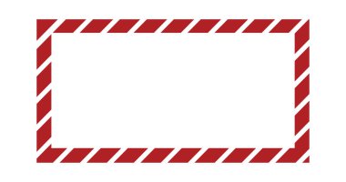 Sevimli Noel ve yeni yıl çerçeve çizgili şeker desenli. Vektör şablonuyla kopya alanı, sınır, afiş tasarımı için.