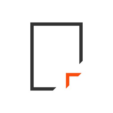 Belge simgesi boş. Sayfa simgesi. Vektör çizim.