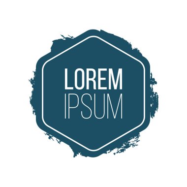 Pentagon Grunge tarzı, karışık stiller ile kare şeklinde. Vektör çizim