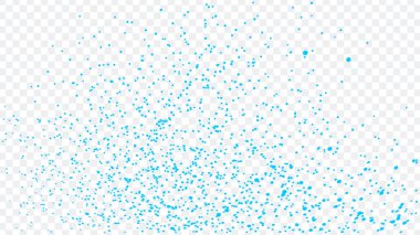 Arka plan mavi parlak toz parçacıkları sıçrama. Mavi dağınık toz. Parlayan sihirli sis. Şık moda şeffaf zemin