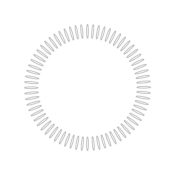 Γεωμετρική Κυκλικό Στοιχείο Κατασκευασμένα Από Σχήματα Που Ακτινοβολεί Αφηρημένο Σχήμα — Διανυσματικό Αρχείο