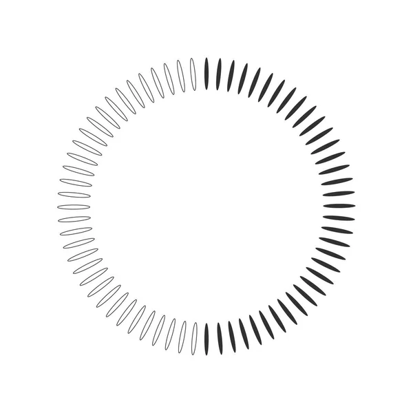 Geometrik Daire Öğe Şekiller Yayılan Yaptı Soyut Daire Şekli Beyaz — Stok Vektör