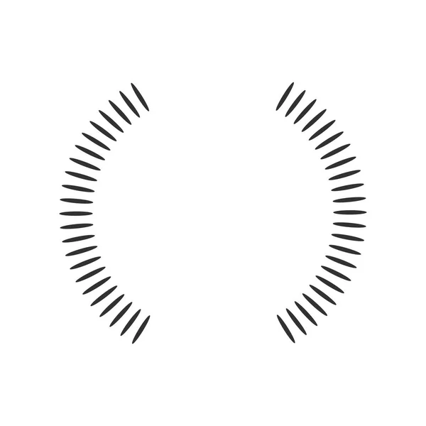 幾何学的な円の要素図形を放射作られています つの円図形を抽象化します 白い背景で隔離のベクトル図 — ストックベクタ