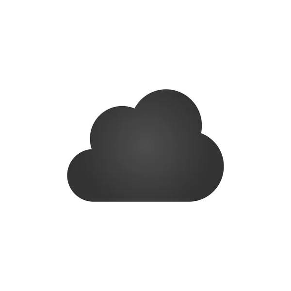 Clouds Icons Diseño Plano Negro Ilustración Vectorial — Vector de stock