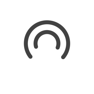 Wi-Fi Ses sinyal bağlantısı, ses radyo dalgası logo sembol. Modern arka plan üzerinde izole vektör çizim