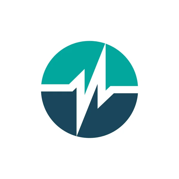 Simple Pulse Logo Template Simple Healht Care Logo Template Health — Stock Vector