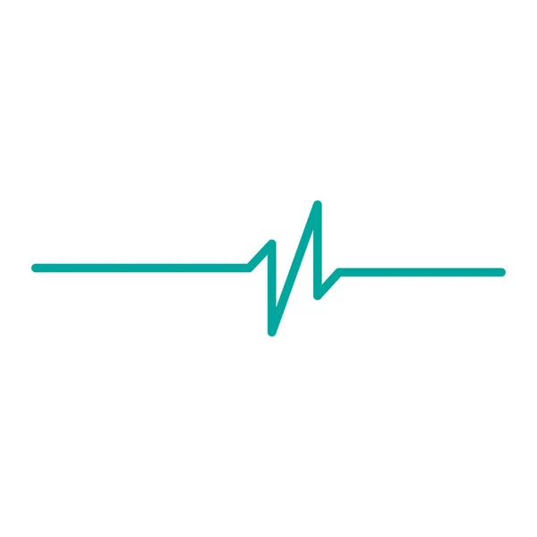 Heart Rhythm Ekg Vector Illustration Isolated White Background — Stock Vector