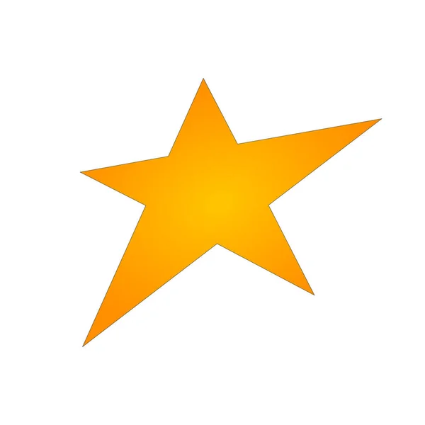 Gold Star Icon Vector Eps10 Gold Star Metal Gradient Sign — Stock Vector