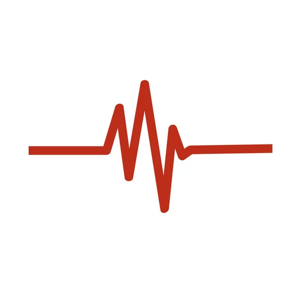 Heart beat monitor pulse line art vector icon for medical apps and websites. vector illustration. — Stock Vector