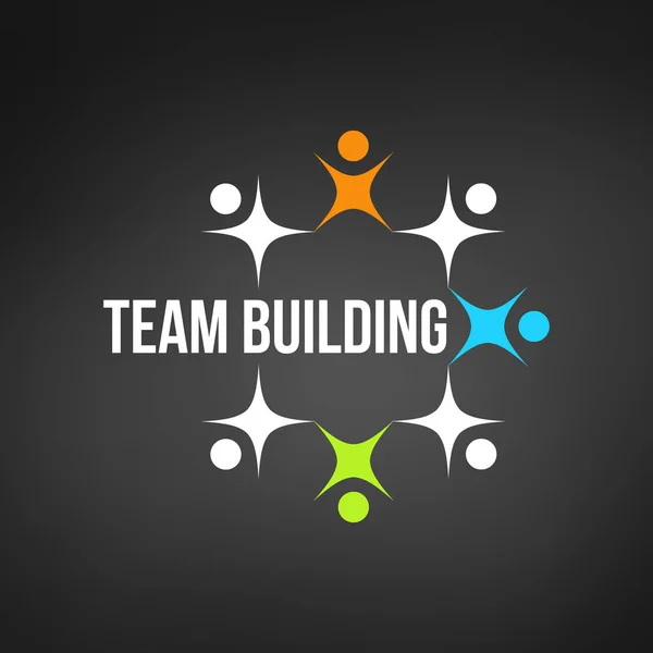 Abstracte kleur mensen samen als cirkel teamwerk of teambuilding concept logo. teamwerk en teambuilding, sociale media, werknemers, bedienden, etc. vectorillustratie. — Stockvector