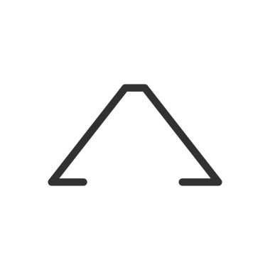 Minimalizm izometrik stil lineer A harfi logosu, iş için. vektör illüstrasyon izole üzerinde beyaz backgroound.