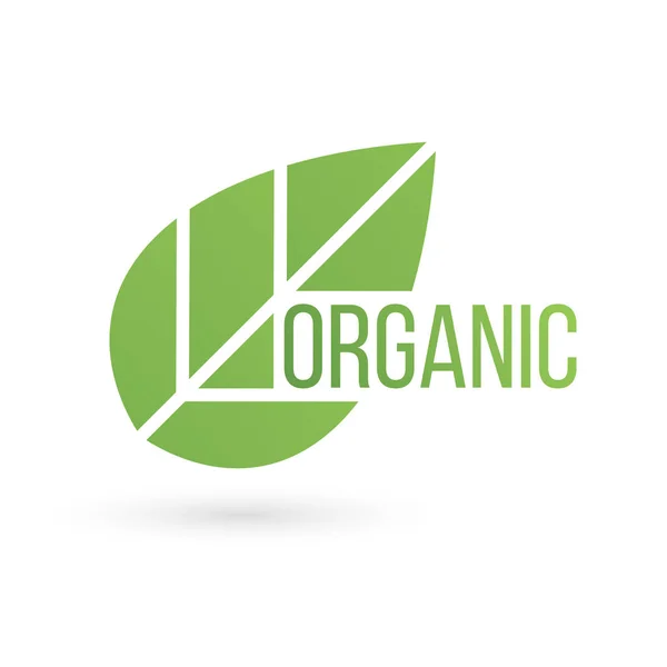 Producto Bio Emblema Ecológico Hoja Pegatina Logotipo Ilustración Vectorial Aislada — Vector de stock