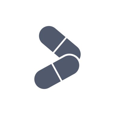 Trendy düz stil hapları simgesini. Simgesi sayfa sembol web sitesi tasarımı, tıbbi sunumlar ve raporlar için hap. Vektör çizim üzerinde beyaz izole