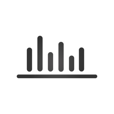 Çubuk grafik iş finansal simgesi. Vektör çizim üzerinde beyaz izole