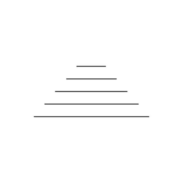Абстрактна Лінія Піраміда Інфографіки Лінійна Діаграма Діаграма Кроками Рівнями Векторні — стоковий вектор