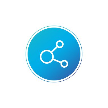 Daire basit simge paylaşmak. Vektör çizim üzerinde beyaz izole.