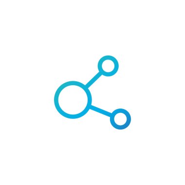 Daire basit simge paylaşmak. Vektör çizim üzerinde beyaz izole.