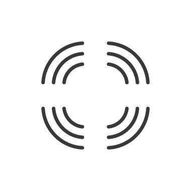 WiFi bağlantı sinyal her yöne. Güçlü internet kapsama. Vektör çizim üzerinde beyaz izole