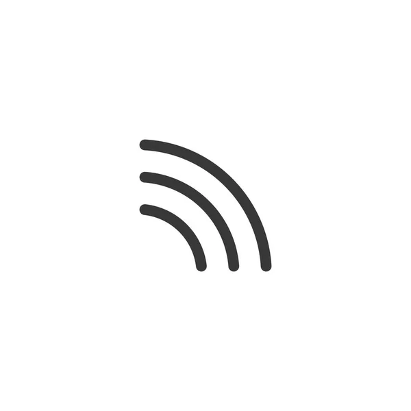 Wifi Semplice Icona Icona Internet Wireless Illustrazione Vettoriale Isolata Bianco — Vettoriale Stock