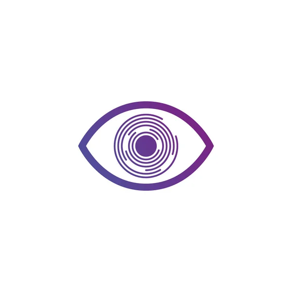 Ojo futurista de los círculos futuristas de Retina, identificación del ojo de la personalidad, icono del ojo moderno. Ilustración vectorial aislada sobre fondo blanco . — Vector de stock