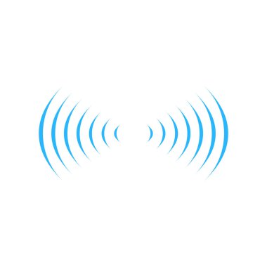 Wi-Fi Ses sinyal bağlantısı, ses radyo dalgası logo sembol. vektör çizim üzerinde beyaz izole