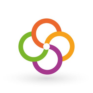 Vektör daire infographics yuvarlak grafik, diyagram, web tasarım, sunu, iş akışı düzeni şablonu. 4 seçenekleri, parçaları ile iş kavramı