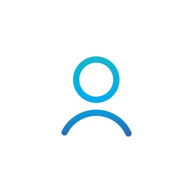 Kullanıcı, doğrusal simgesi. Vektör çizim üzerinde beyaz izole