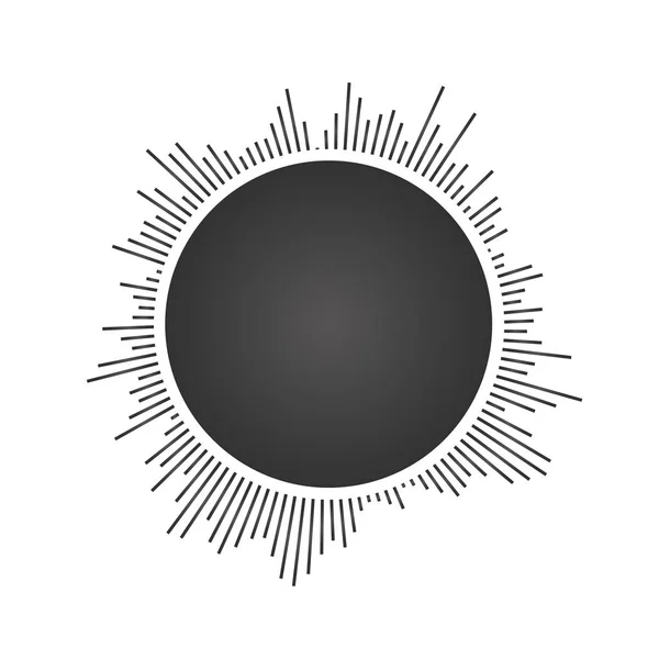 Siyah simgesini veya logo güneş patlaması. Modern basit düz güneş ışığı, işareti. İş, Internet kavramı. Trendy vektör yaz sembolü. Beyaz arka plan üzerinde izole logo vektör çizim. — Stok Vektör