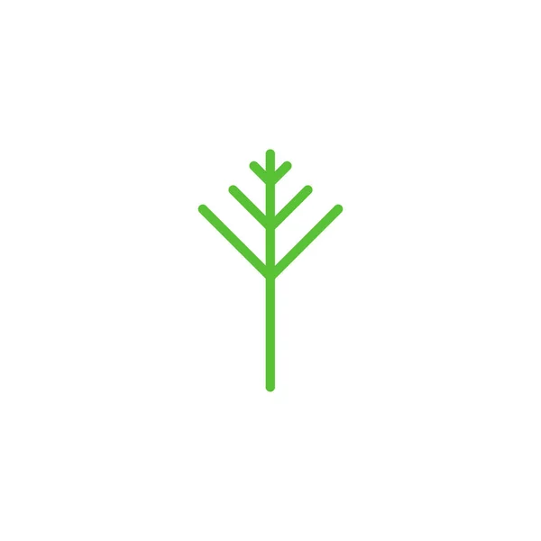 Icono de árbol verde simple. Ilustración vectorial aislada sobre fondo blanco . — Vector de stock