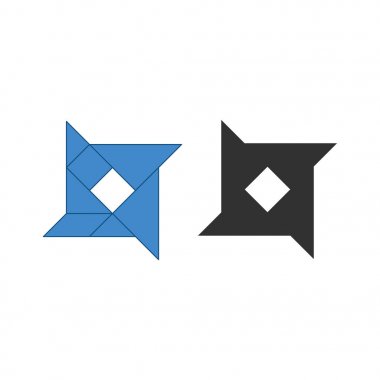 Yıldız şekli Tangram. Geleneksel Çin diseksiyon bulmaca, yedi fayans parçaları - geometrik şekiller: üçgenler, kare eşkenar dörtgen, paralelkenar. Analitik beceri geliştirmeye yardımcı olur çocuklar için masa oyunu