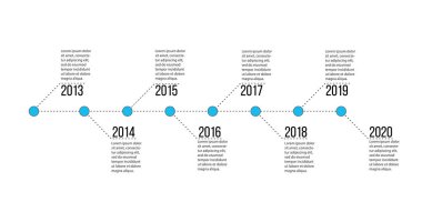 8 yıl için zaman çizelgesi sunumu, Zaman çizelgesi infographics tasarım vektör ve Sunum iş 8 seçenek, adım veya süreçleri ile İş kavramı için kullanılabilir.