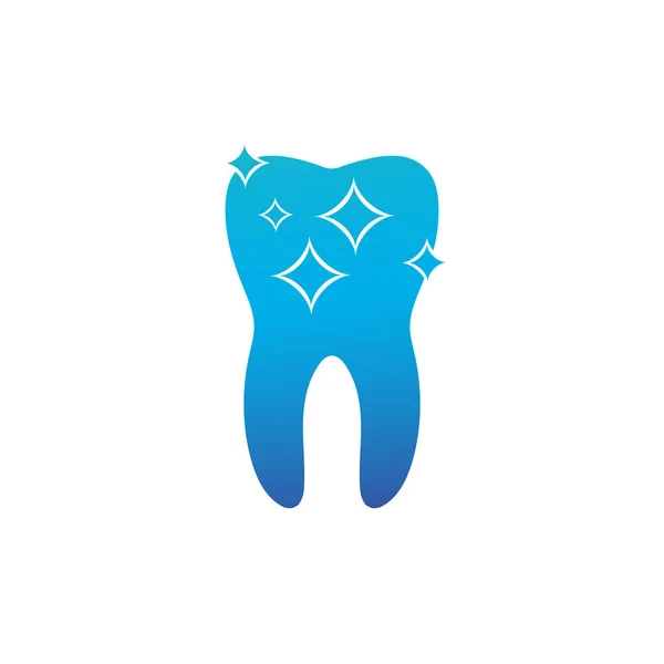 Zdrowy czysty ząb z efektem świecącym, koncepcja wybielania zębów. ilustracja na białym tle wektor. — Wektor stockowy