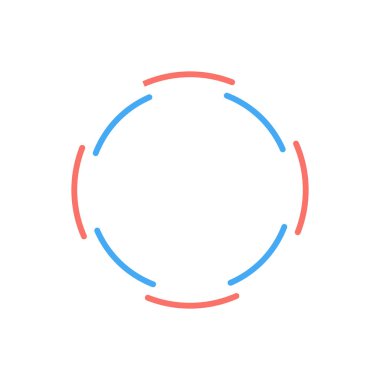 Daire futuristik çizgiler. vektör illüstrasyon izole beyaz arka plan.