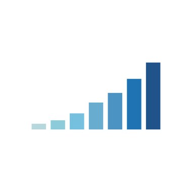 düzey simgesi, sinyal seviyesi, wifi. beyaz arka planda yalıtılmış vektör çizimi.